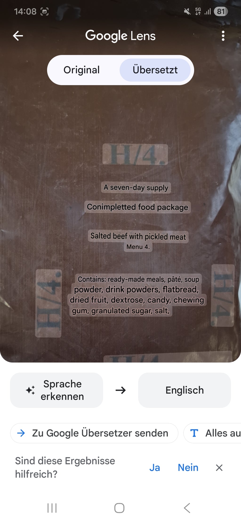 Original Ungarn 24Std Ration - 1,8kg