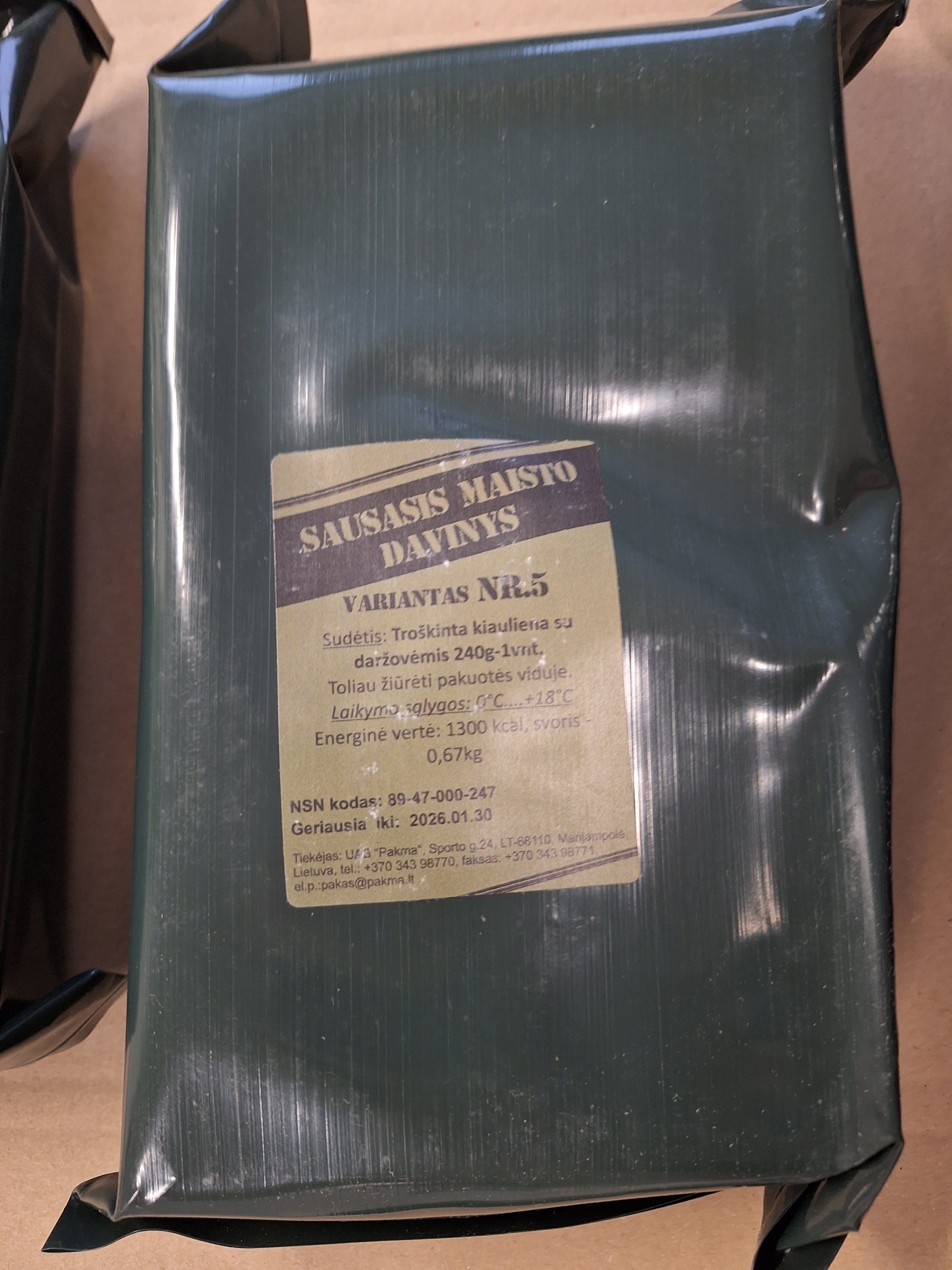 Litauen MRE Ration Jan 2026 MHD - MREs and More