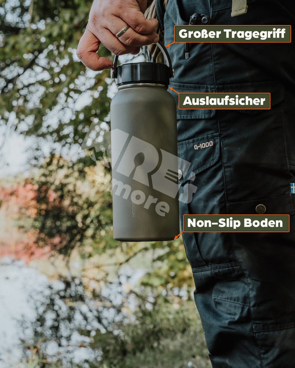 Condor Vakuum Sealed Thermal Bottle – 100% Edelstahl | 12h heiß · 24h kalt - MREs and More