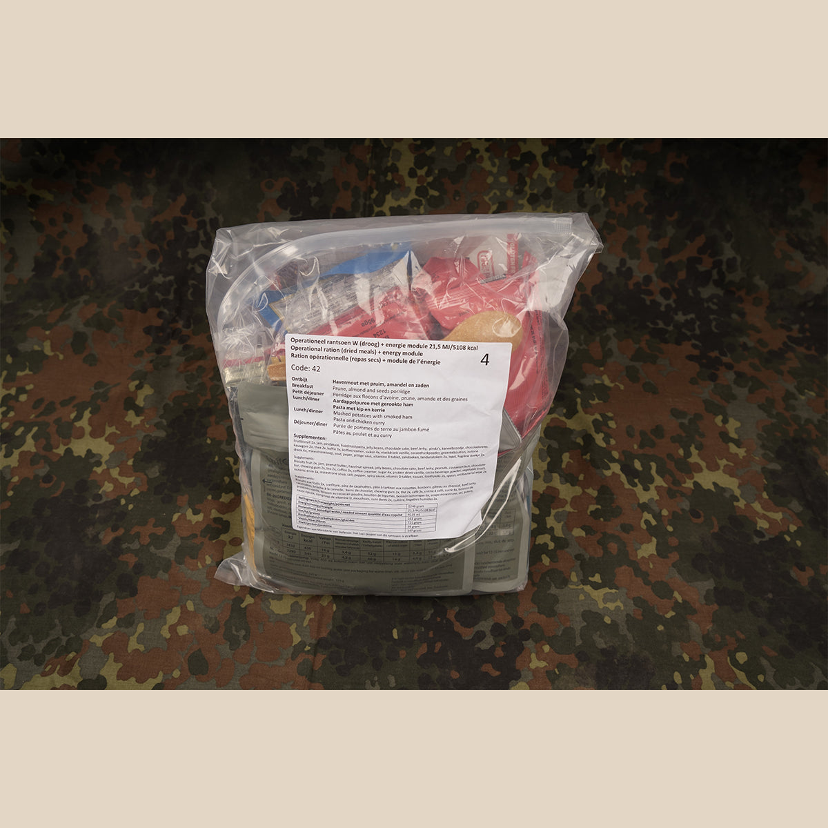 Netherlands 24Hr Ration 5100kcal Dry Meals 2026BBD