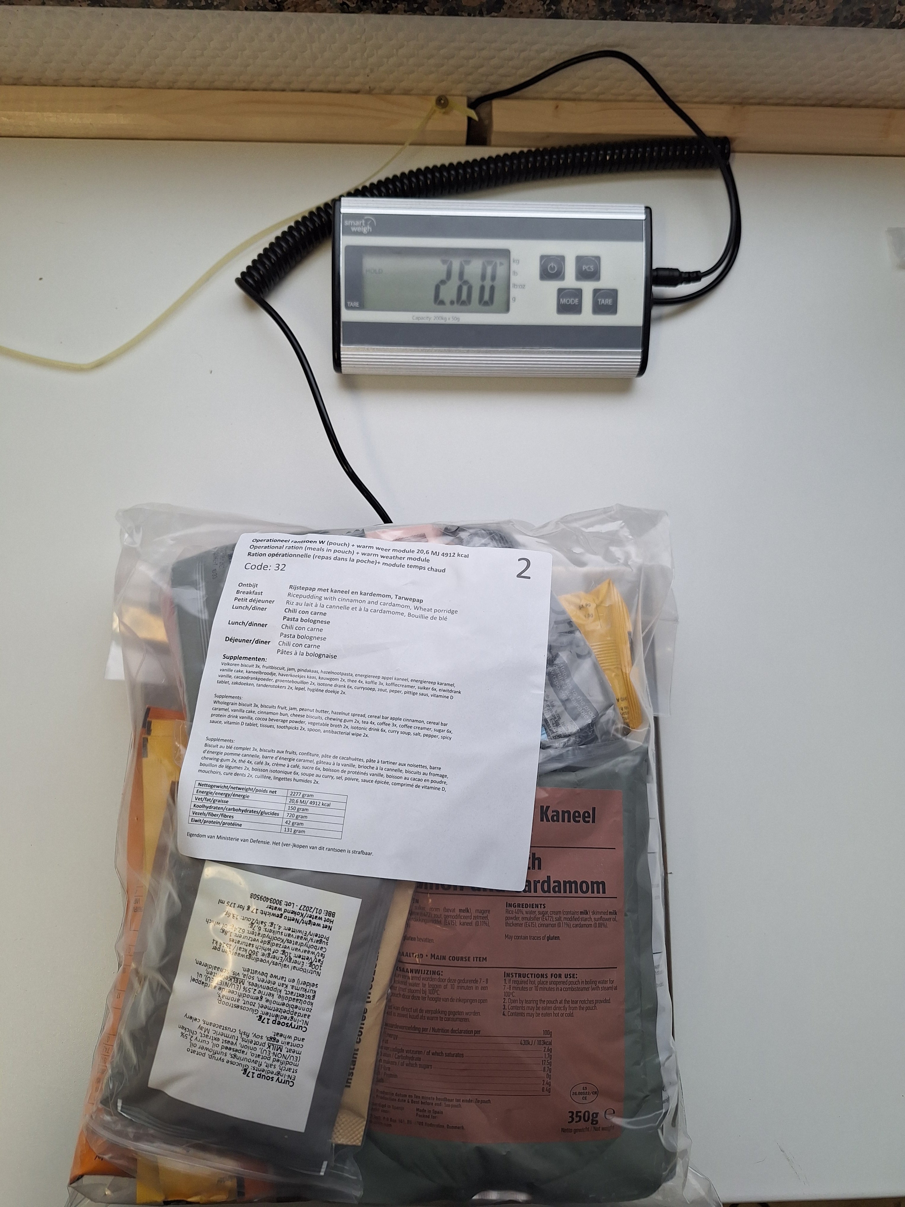 Nederländerna 24Hr Ration 5100kcal Färdiga måltider
