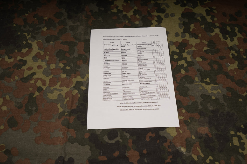 Duitsland EPA 24h rantsoen