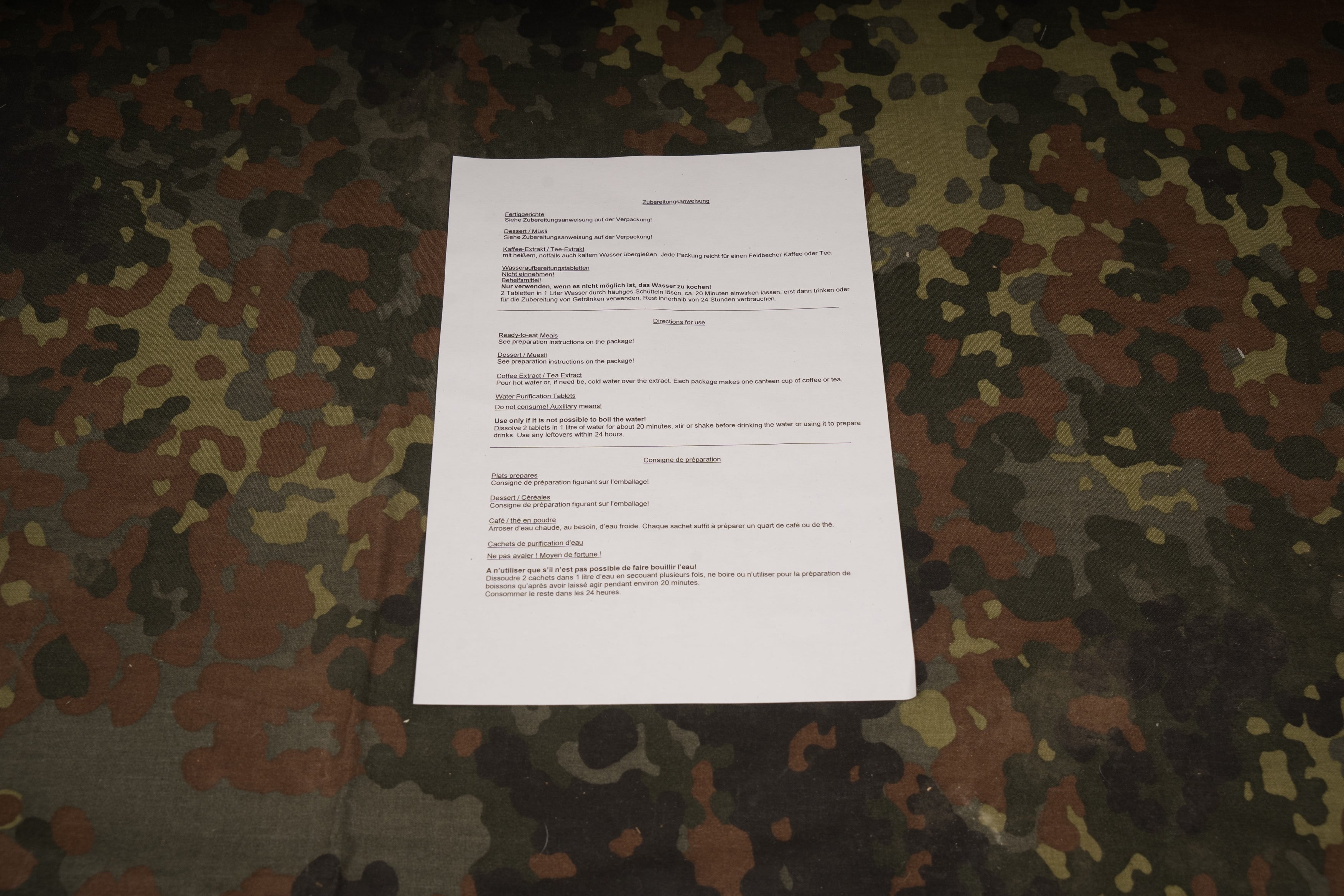 Duitsland EPA 24h rantsoen