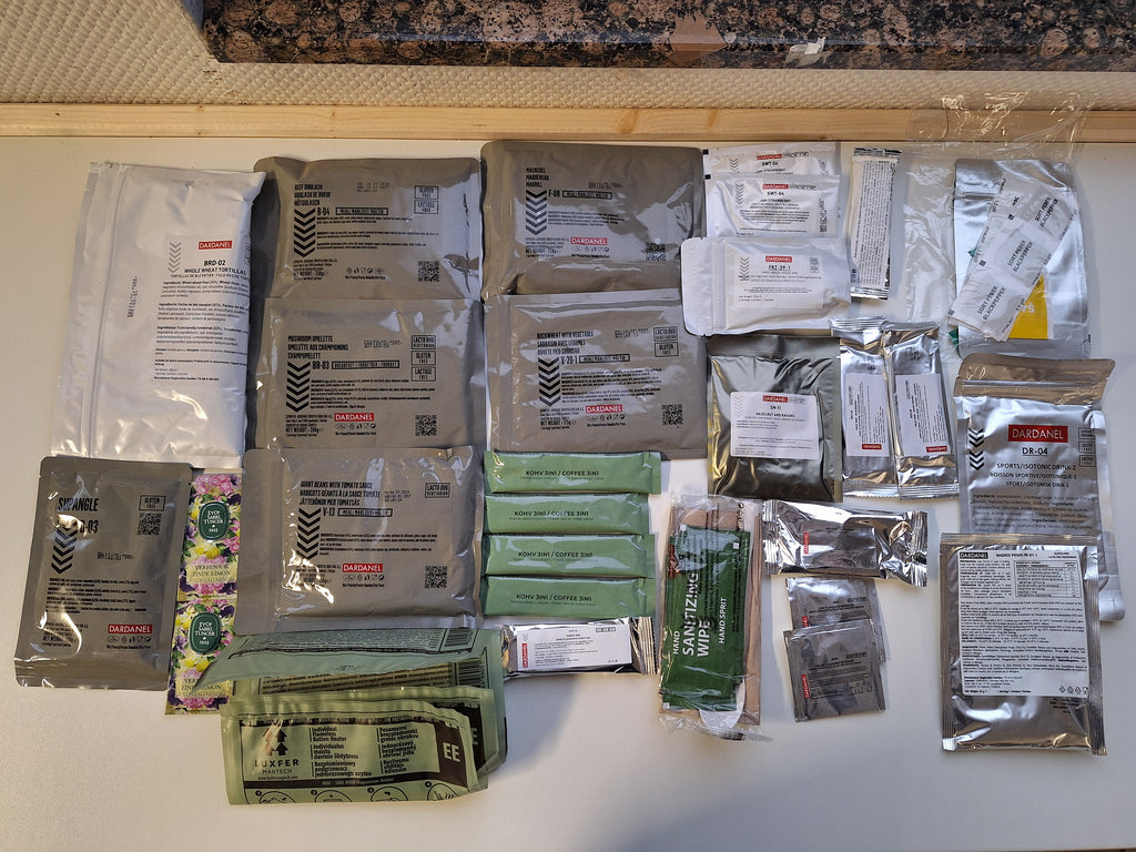 Alkuperäinen Kreikan armeijan 24 tunnin annos MRE