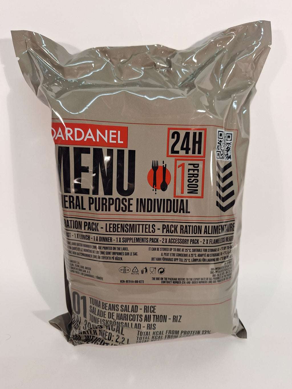 Alkuperäinen Kreikan armeijan 24 tunnin annos MRE