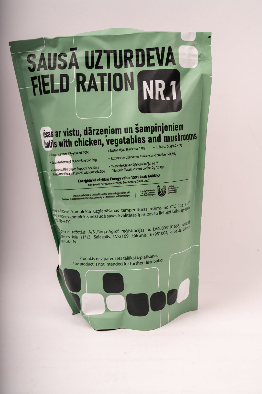 Lettische Single-Meal-Ration – ≈1.500 kcal | inkl. FRH | MHD Mindestens 2027 - MREs and More