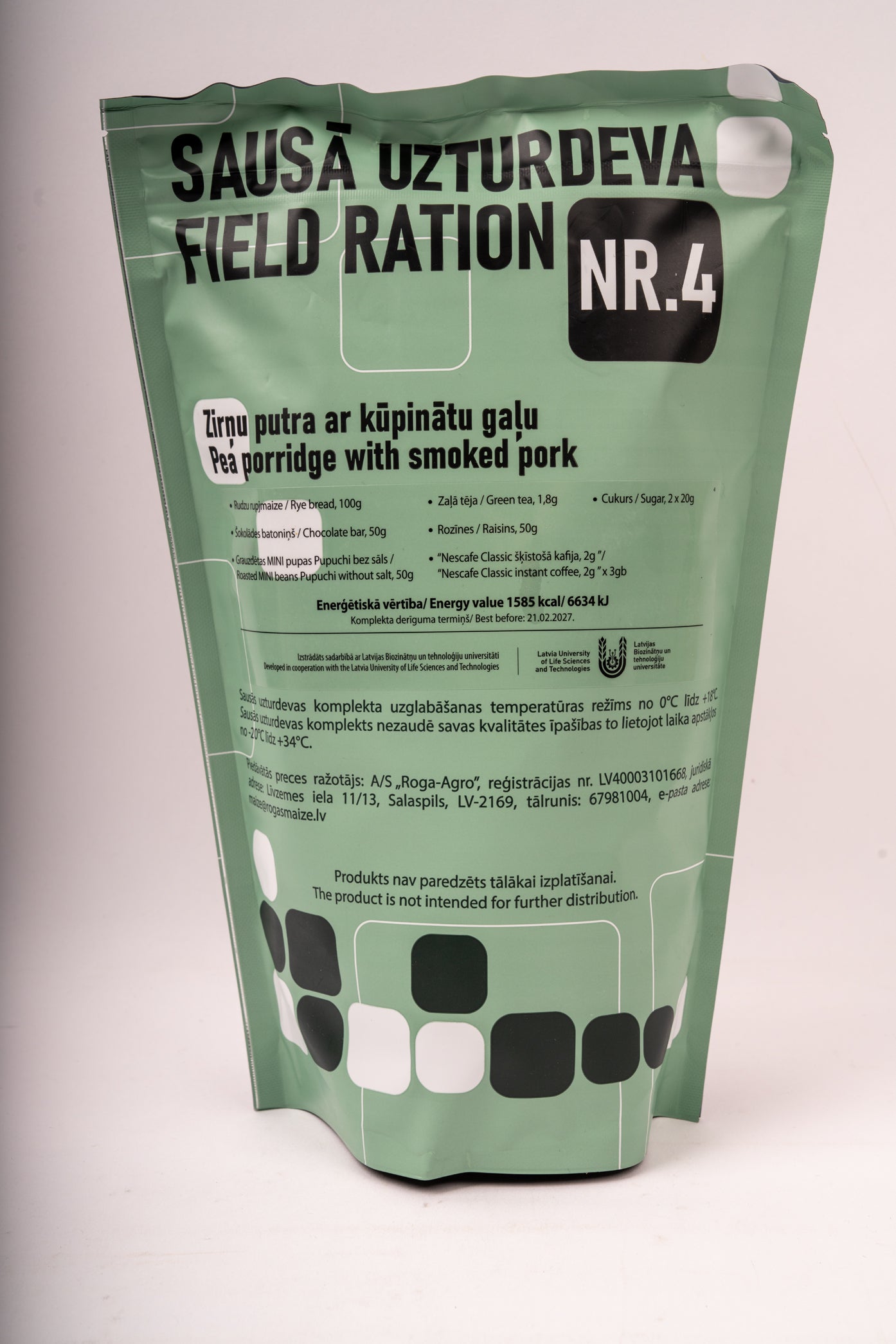 Lettische Single-Meal-Ration – ≈1.500 kcal | inkl. FRH | MHD Mindestens 2027 - MREs and More