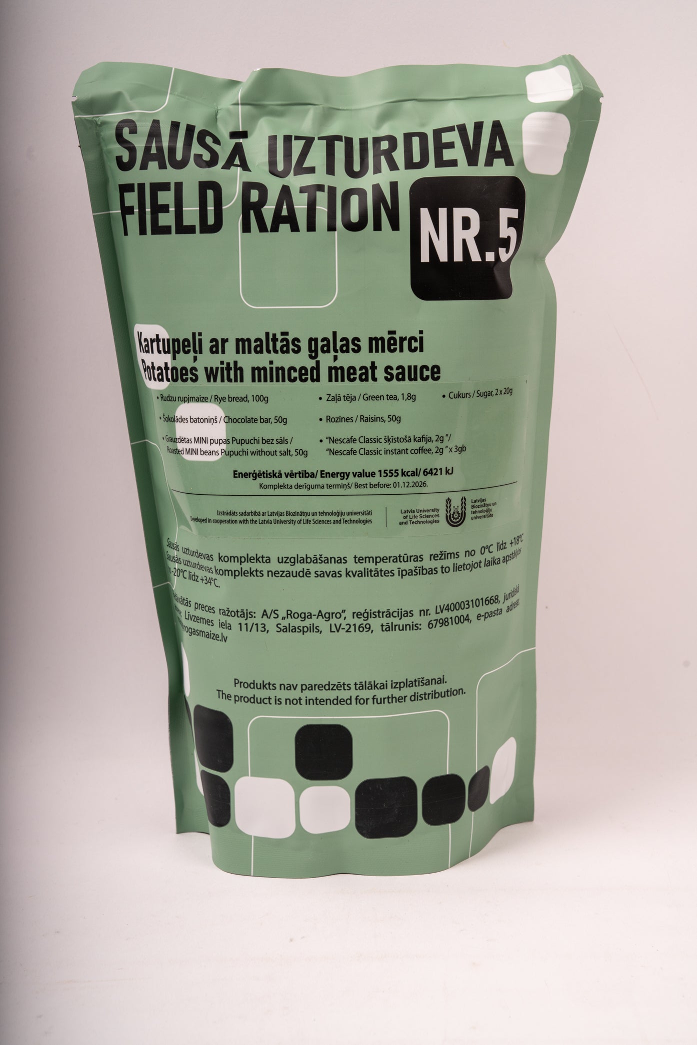 Lettische Single-Meal-Ration – ≈1.500 kcal | inkl. FRH | MHD Mindestens 2027 - MREs and More
