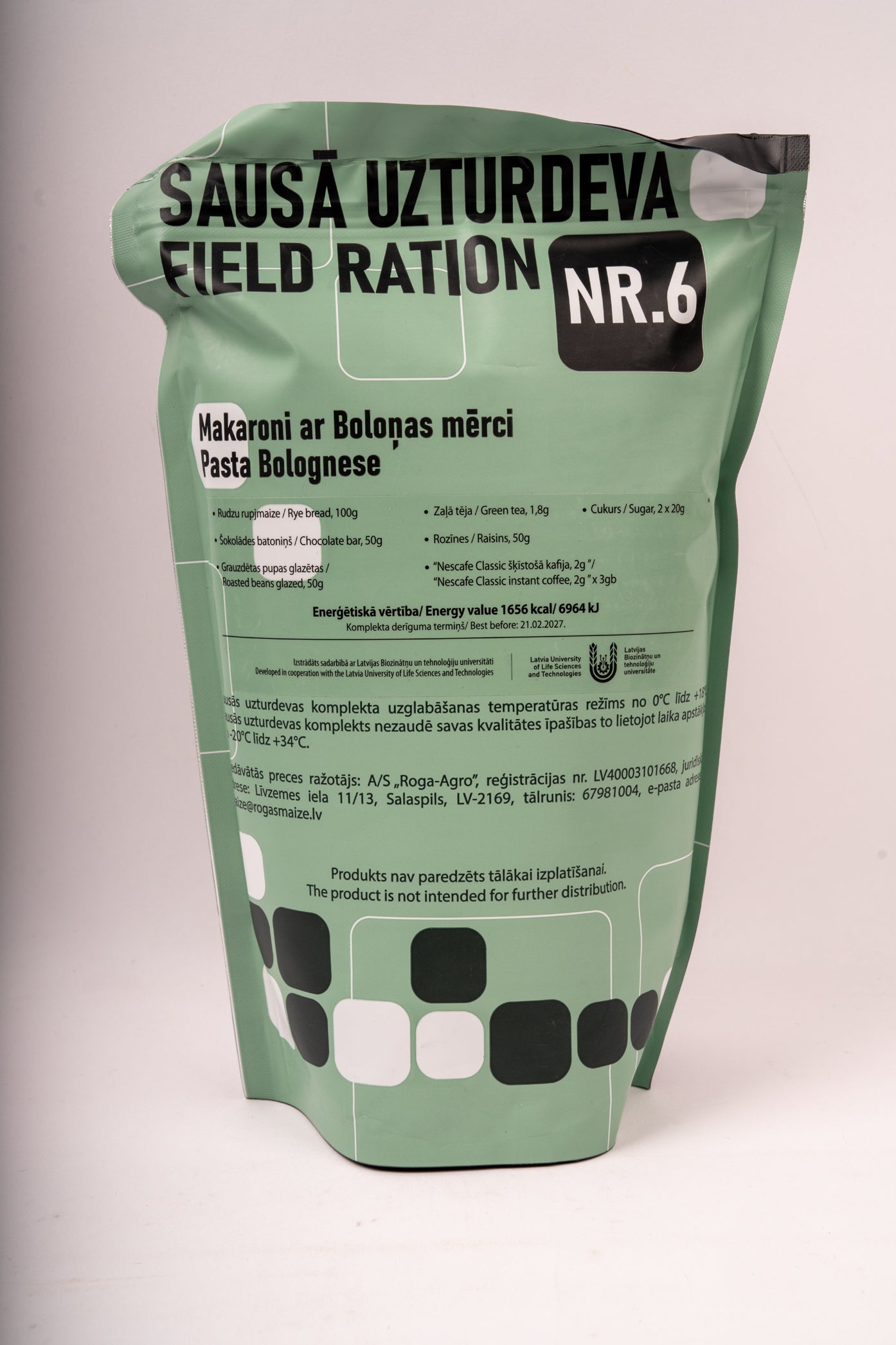 Lettische Single-Meal-Ration – ≈1.500 kcal | inkl. FRH | MHD Mindestens 2027 - MREs and More