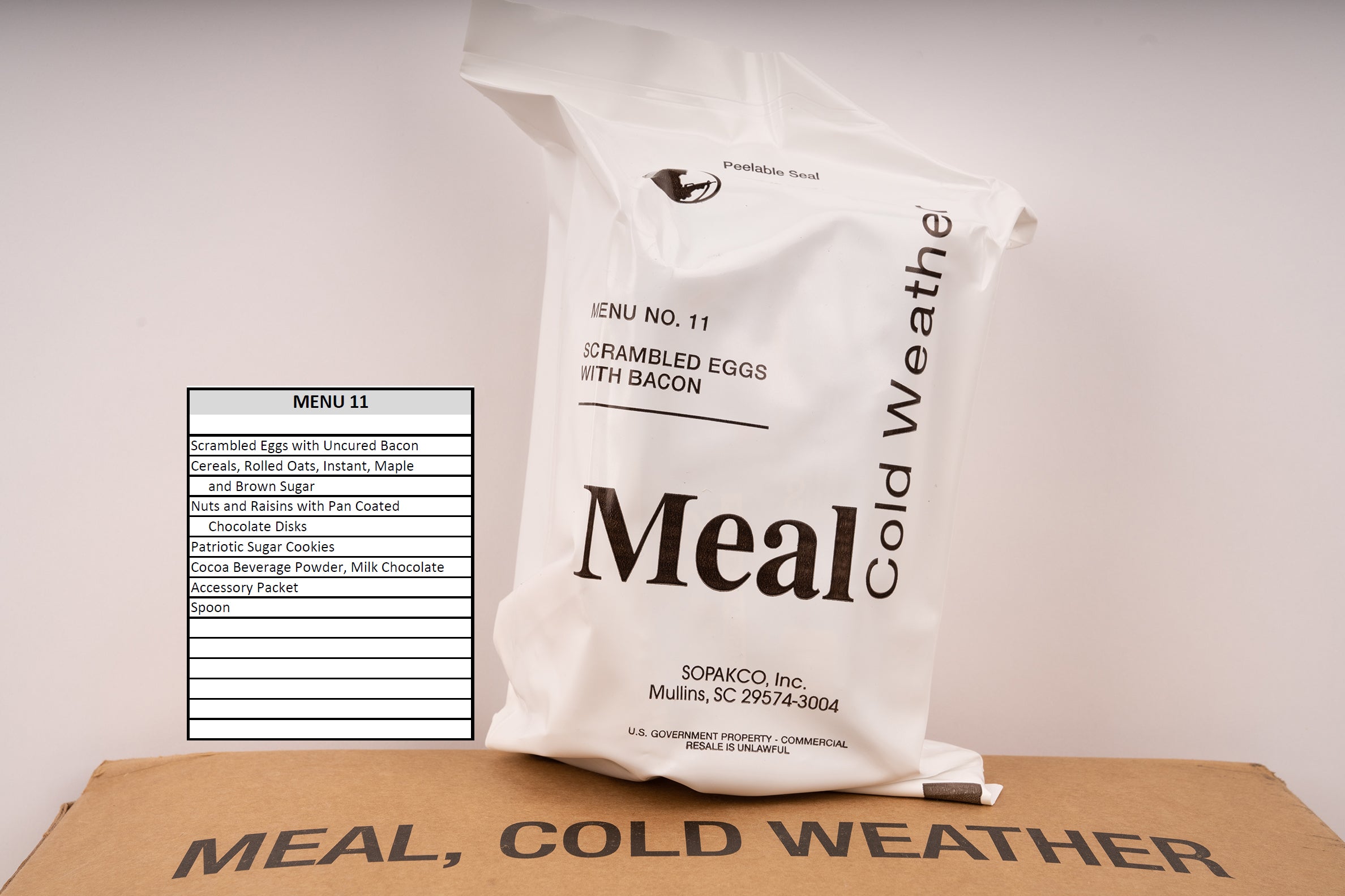 USA Meal Cold Weather MCW Ration