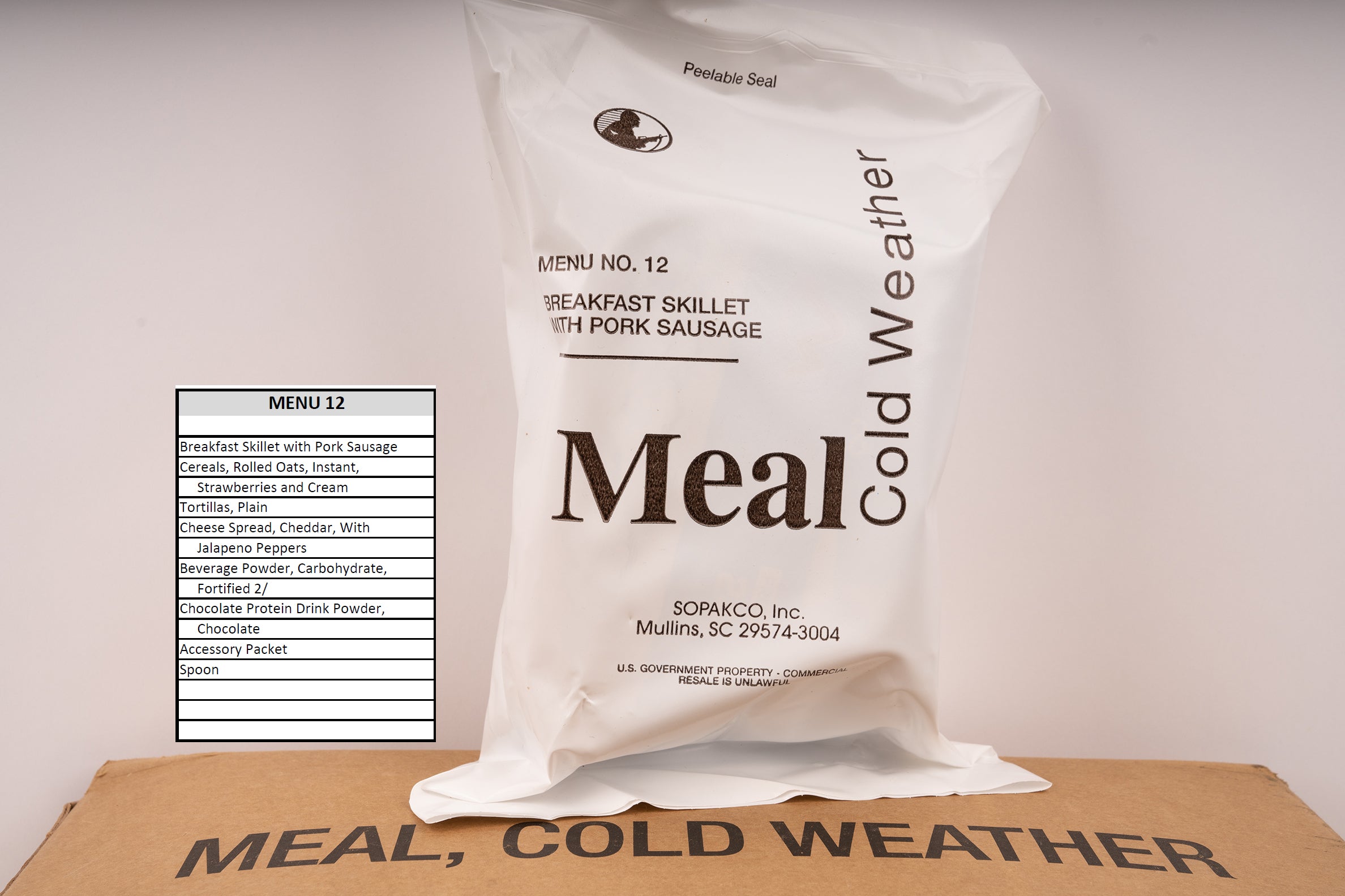 USA Meal Cold Weather MCW Ration