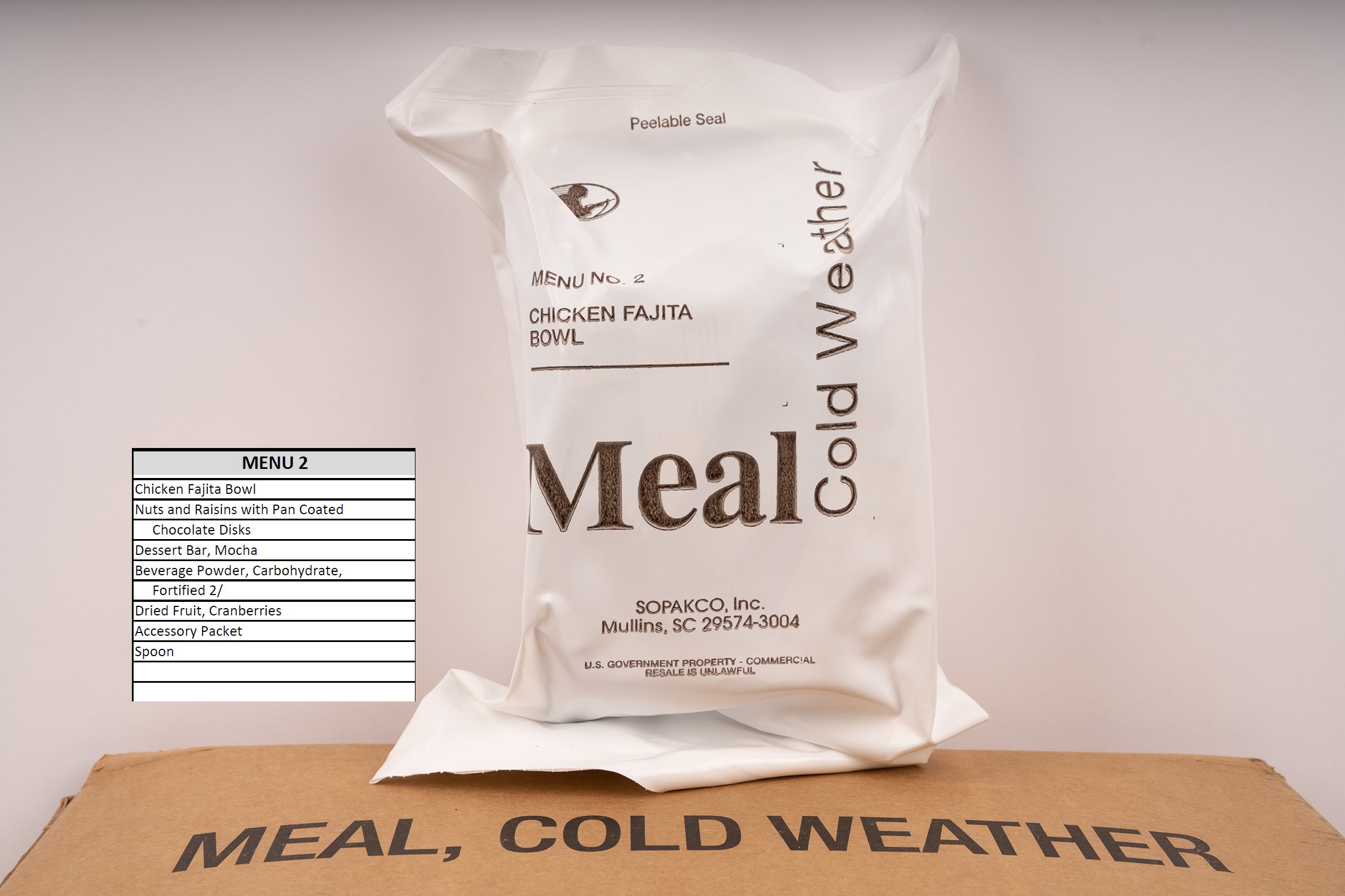 USA Meal Cold Weather MCW Ration