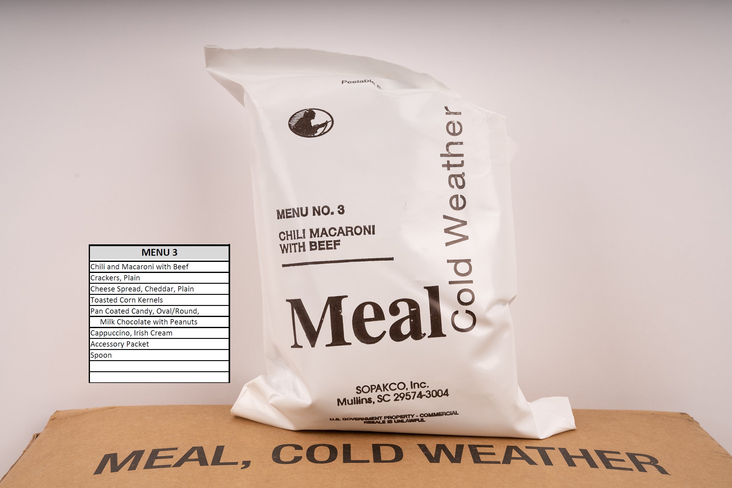 USA Meal Cold Weather MCW Ration