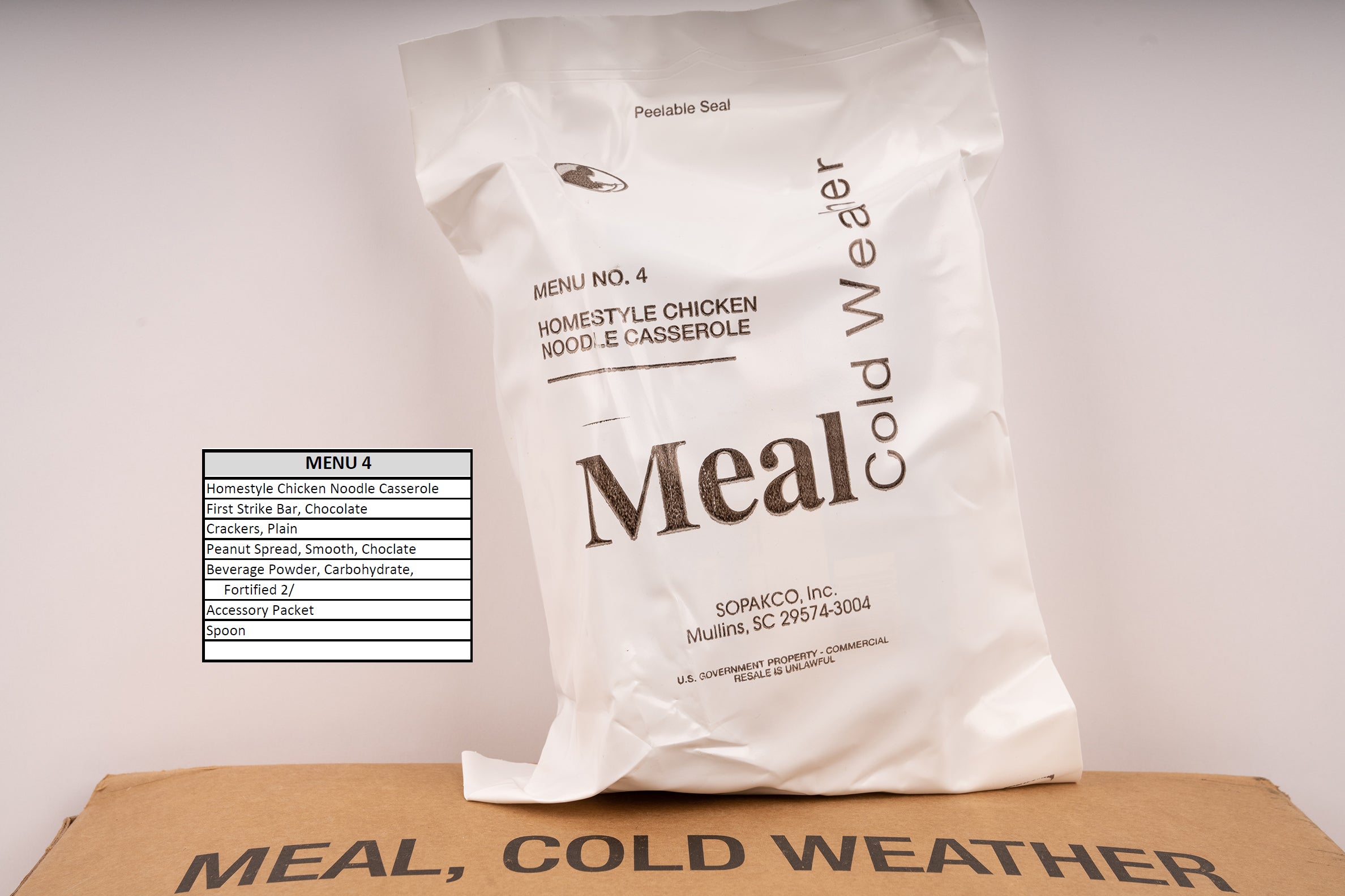 USA Meal Cold Weather MCW Ration