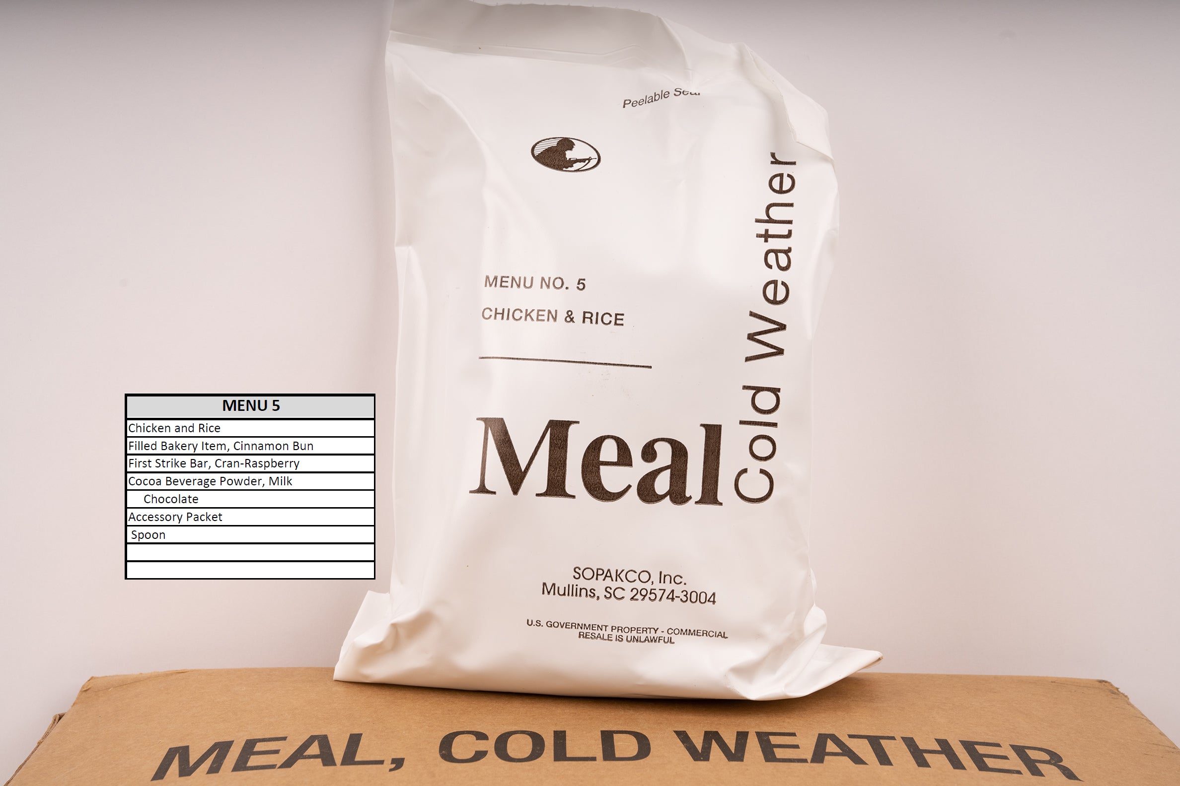USA Meal Cold Weather MCW Ration