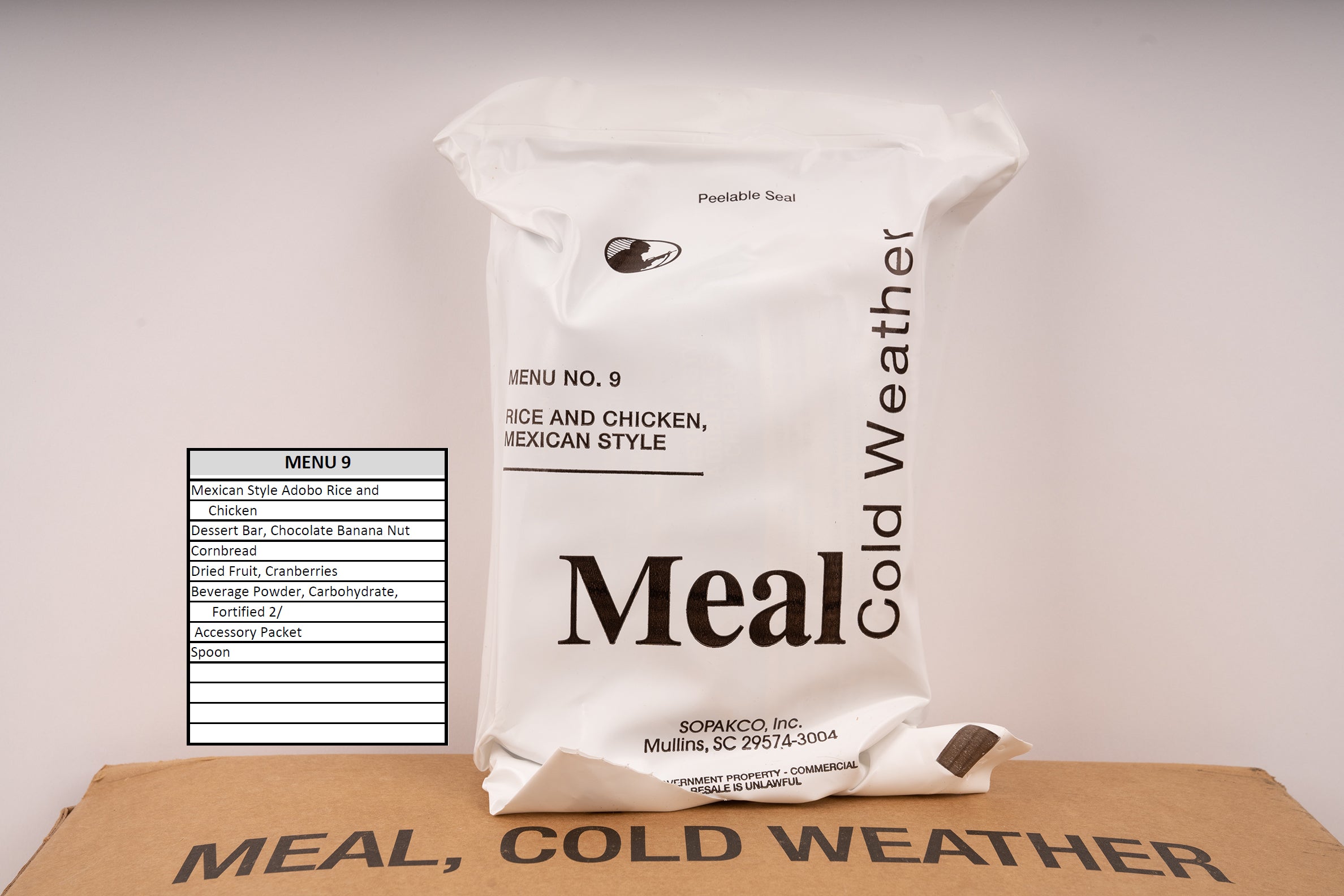 USA Meal Cold Weather MCW Ration