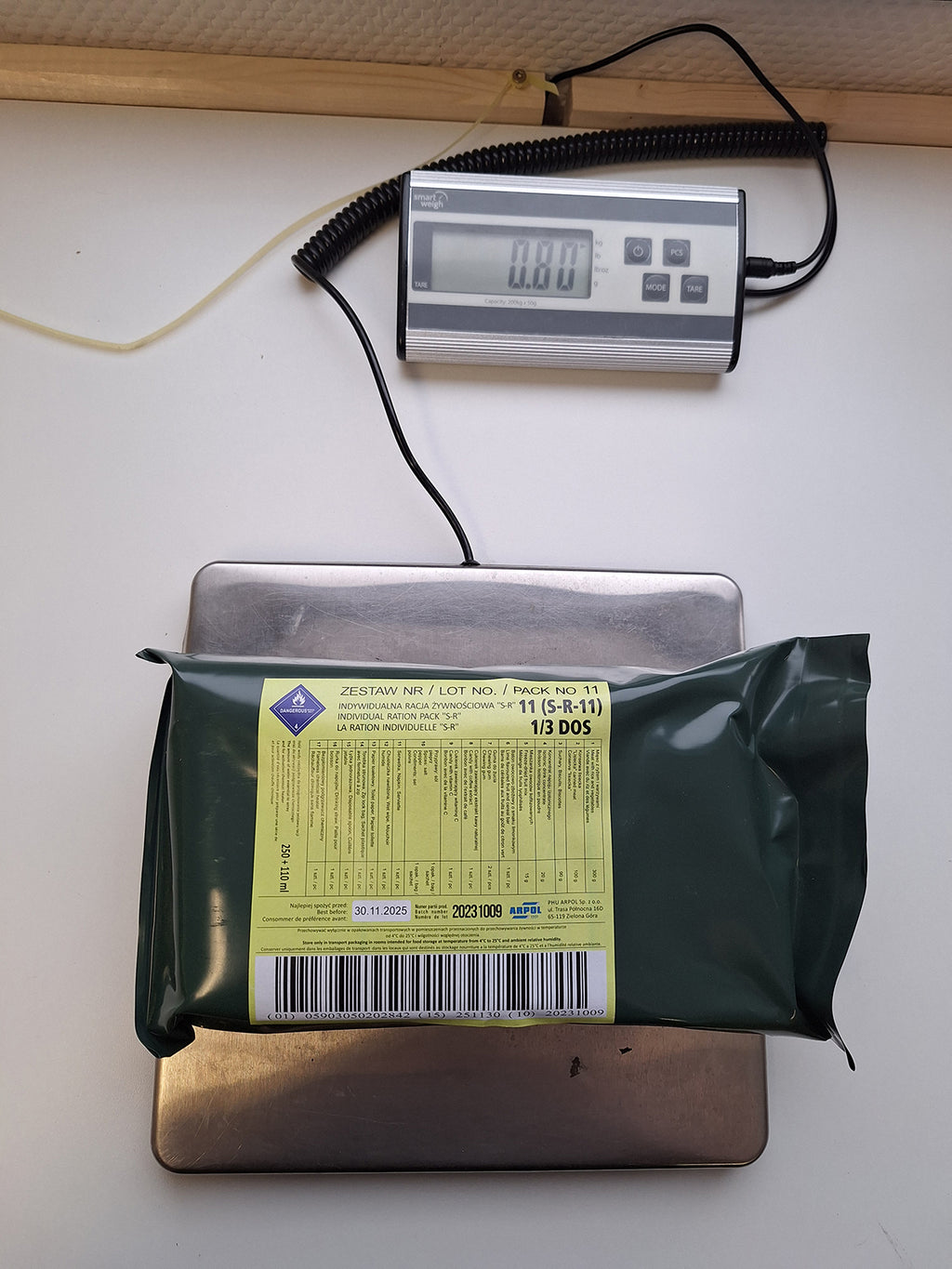 Polen rantsoner för enstaka måltider Jan 2026 MHD