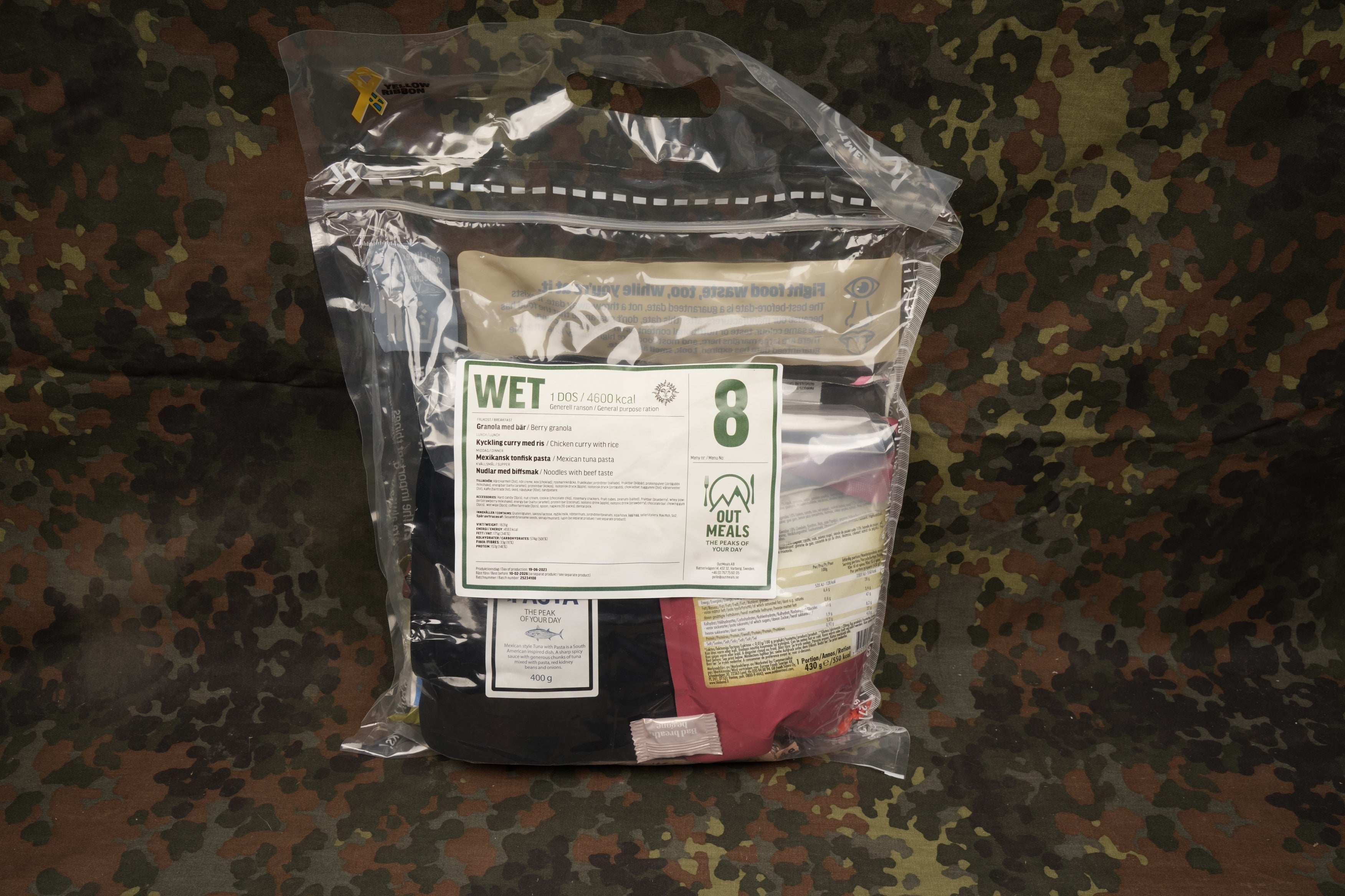 Sweden 24Hr Ration 4600kcal Ready-to-Eat 2026 MHD – MREs and More