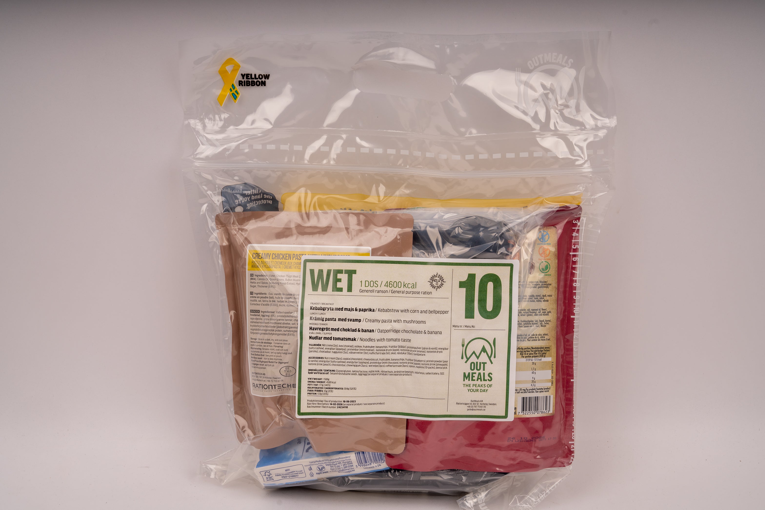 Schweden 24Hr Ration 4600kcal Ready-to-Eat 2026 MHD - MREs and More