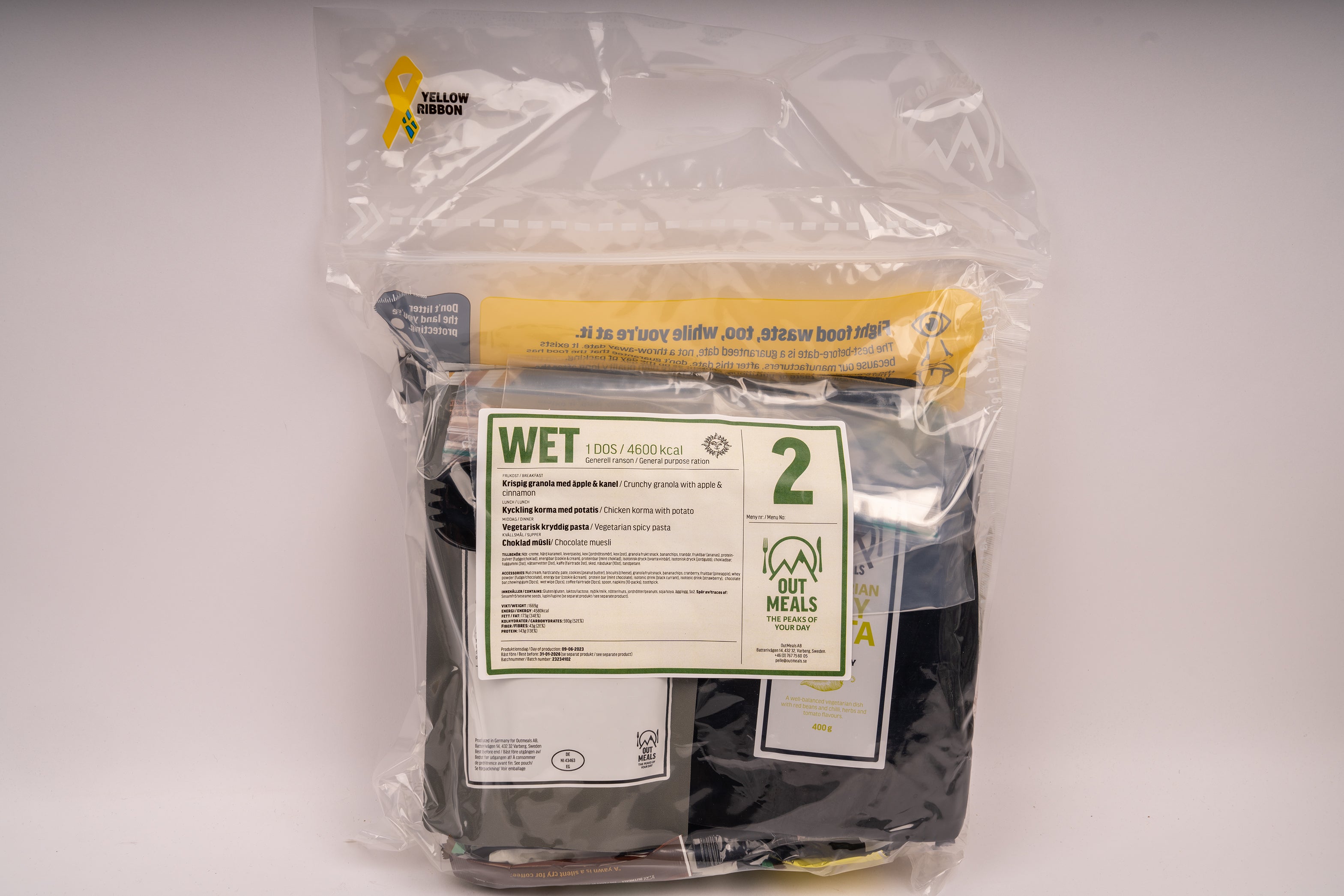 Schweden 24Hr Ration 4600kcal Ready-to-Eat 2026 MHD - MREs and More