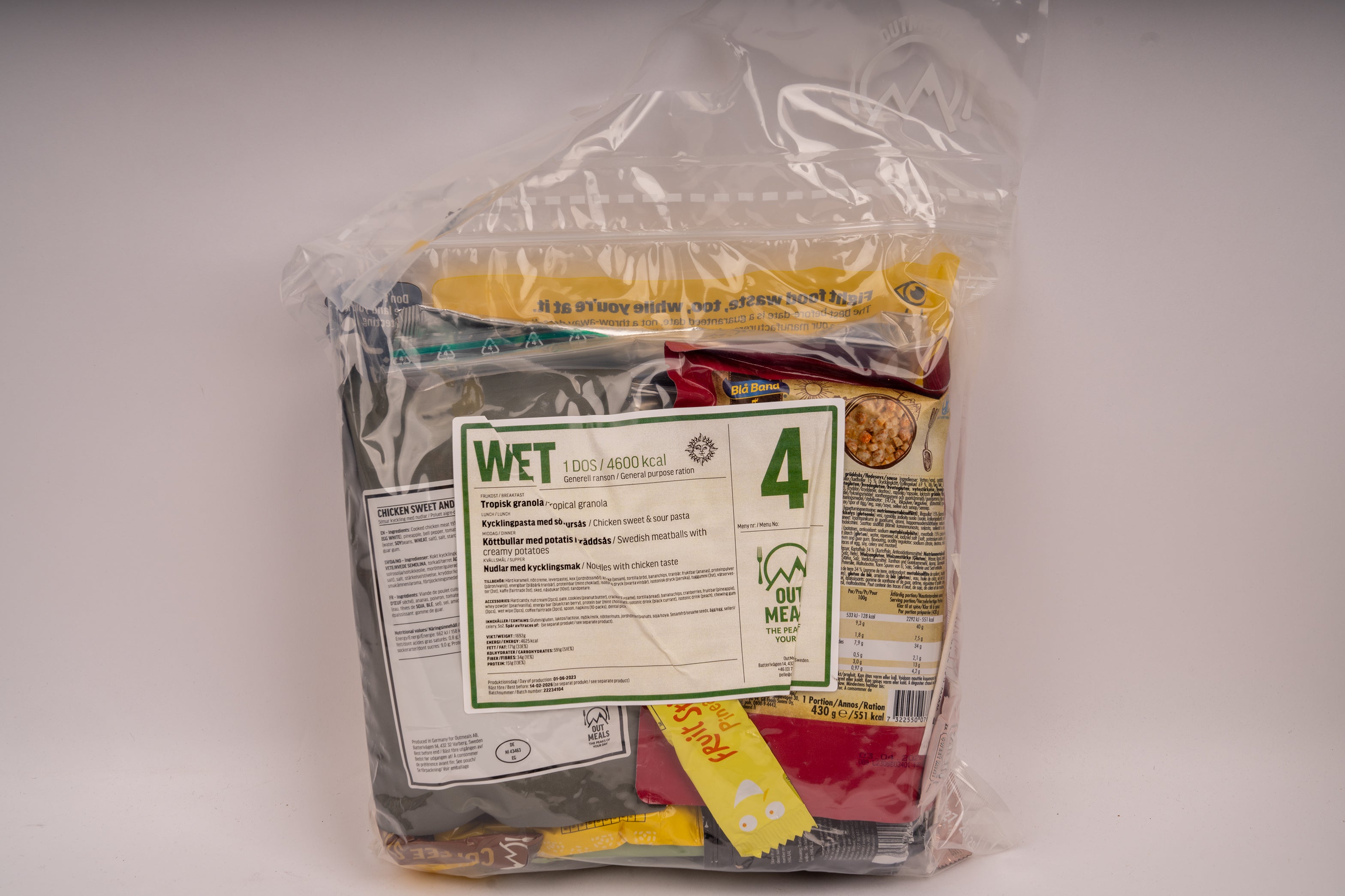 Schweden 24Hr Ration 4600kcal Ready-to-Eat 2026 MHD - MREs and More