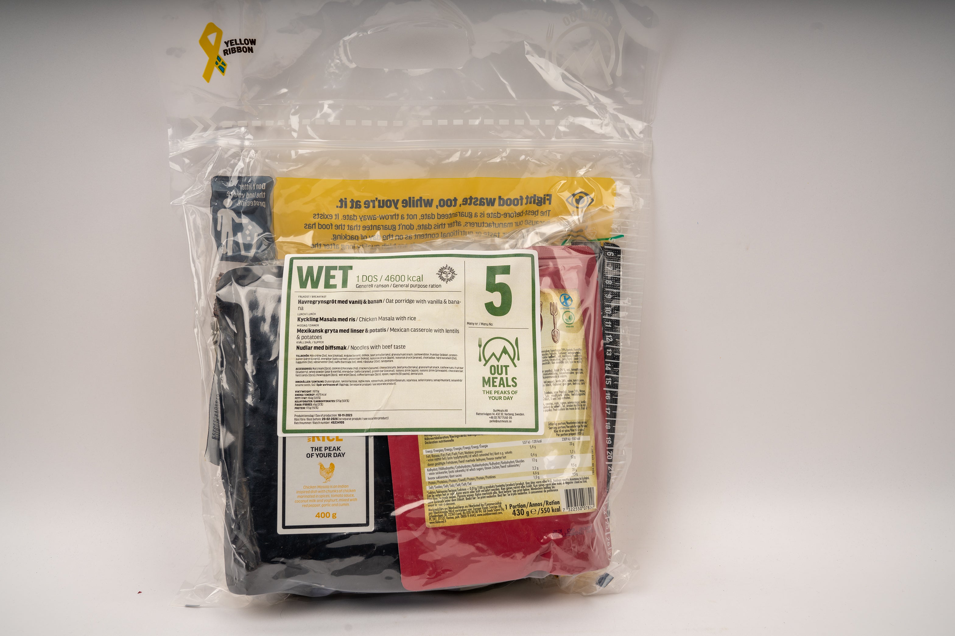 Schweden 24Hr Ration 4600kcal Ready-to-Eat 2026 MHD - MREs and More