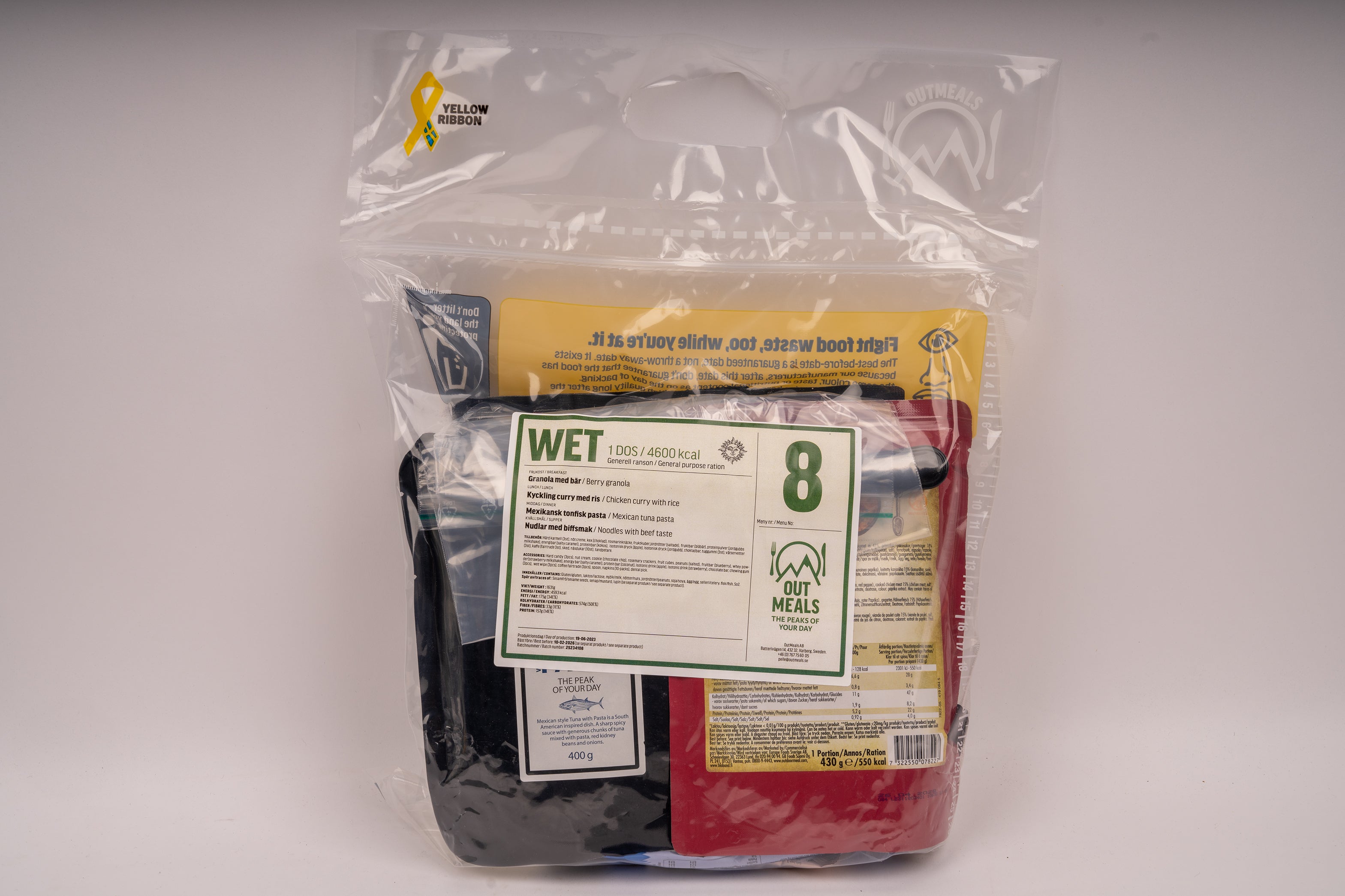 Schweden 24Hr Ration 4600kcal Ready-to-Eat 2026 MHD - MREs and More