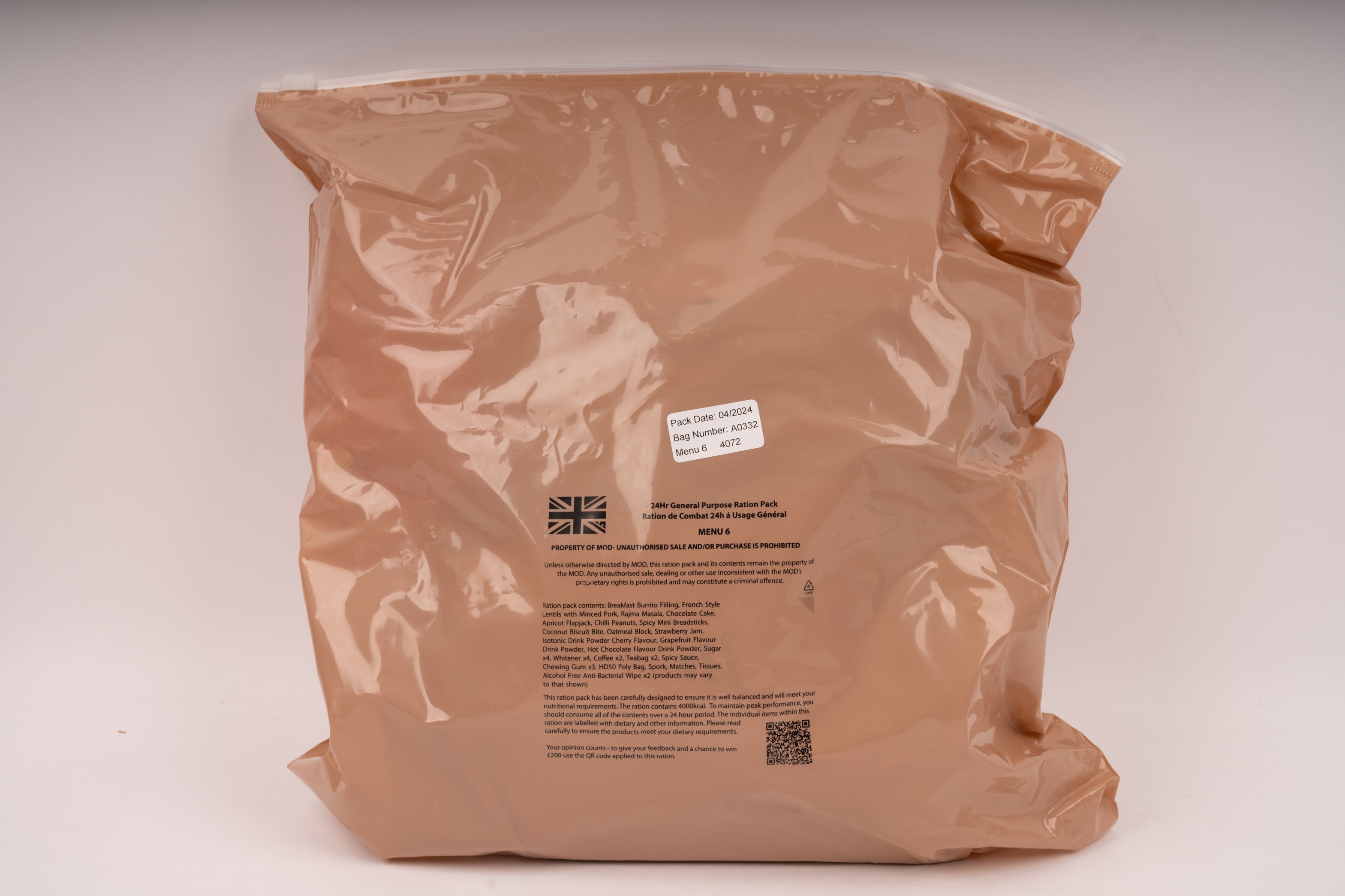 UK 24-Stunden Ration ORP + 2× FRH gratis - MREs and More